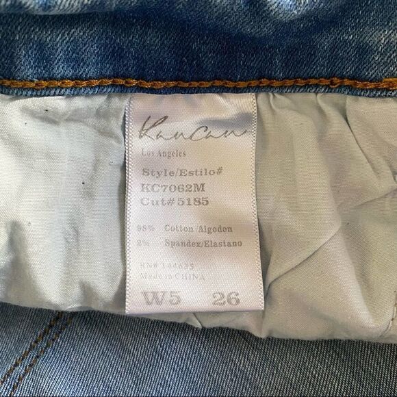 KanCan Light Wash Cuffed Jean Shorts, Size 26 - Picture 7 of 11